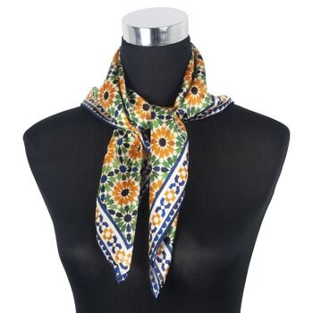 Foulard en soie multicolore Nur 4