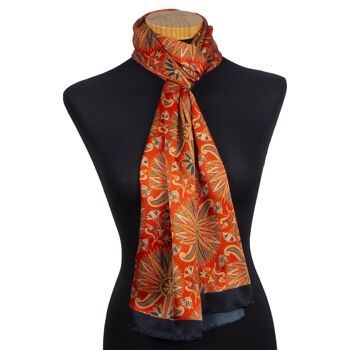 Foulard soie satin palissandre 3