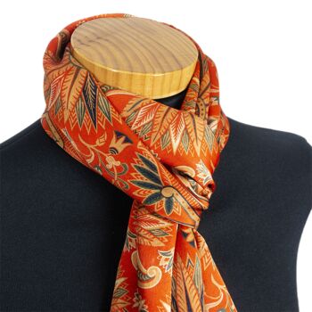 Foulard soie satin palissandre 4