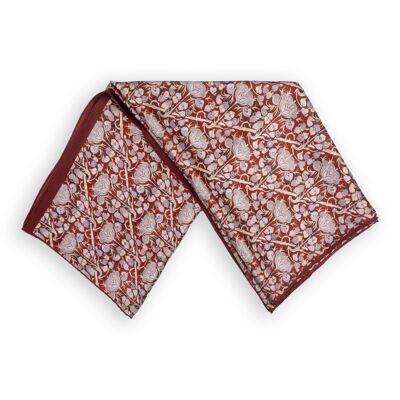 Foulard in seta naturale stampa Art Nouveau Noisette - (180x65 cm)