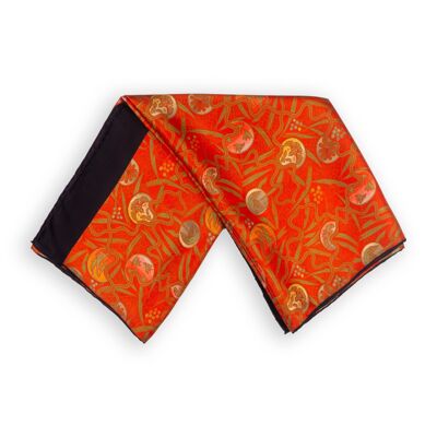 Foulard en soie imprimé style ethnique - (180x65 cm)