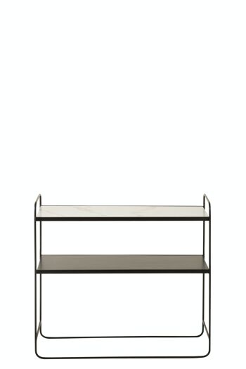 CONSOLE MARB 2PL MDF/ME NO (90x30,5x80,5cm) 2