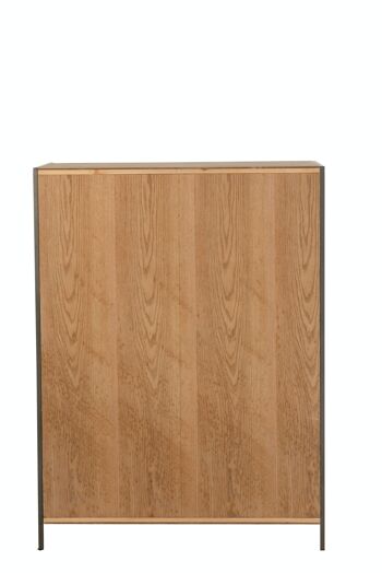 ARMOIRE COMP BOIS/MET NAT (90x40x120,5cm) 4