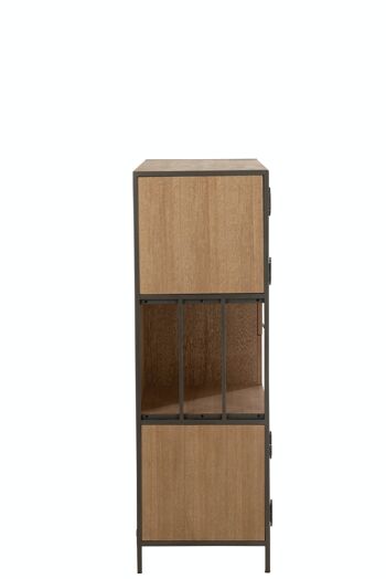 ARMOIRE COMP BOIS/MET NAT (90x40x120,5cm) 6