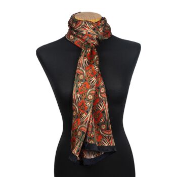 Foulard en satin de soie Azteca 3