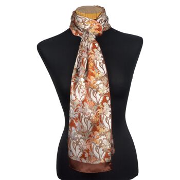 Foulard Nouveau en satin de soie 3