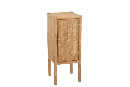 TABLE NUIT OZARA ROTIN NATUREL (35x35x85cm)