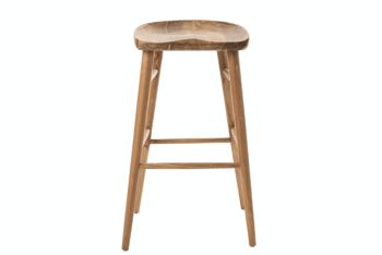 TABOURET BAR ANA BS TEAK BRUN (39,5x41,5x75,5cm) 3