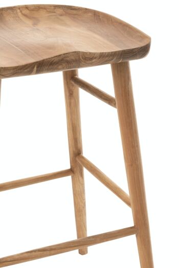 TABOURET BAR ANA BS TEAK BRUN (39,5x41,5x75,5cm) 6