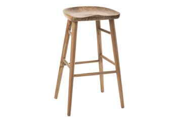 TABOURET BAR ANA BS TEAK BRUN (39,5x41,5x75,5cm) 7