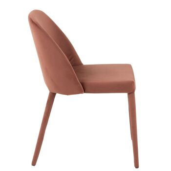 CHAISE CHARL TEX/MET ANT ROSE (58x51x80cm) 2