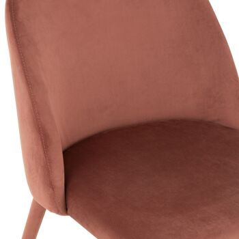 CHAISE CHARL TEX/MET ANT ROSE (58x51x80cm) 6