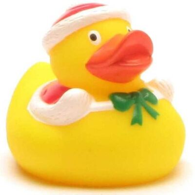 Paperella di gomma - Babbo Natale con mantello e cappello Paperella di gomma