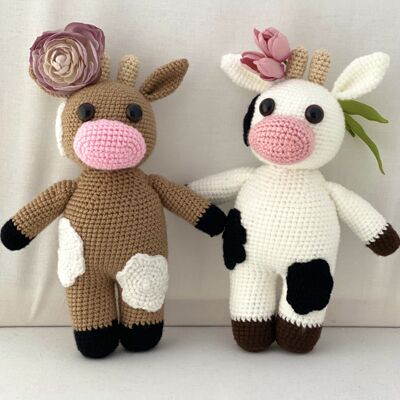 Vache au crochet, amigurumi câlin, fait main