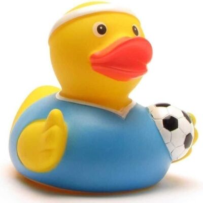 Rubber duck - football with blue jersey rubber duck