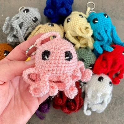 Keychain Little octopus, amigurumi, handmade