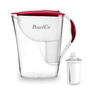 PearlCo water filter Fashion classic (red) incl. 1 filter cartridge