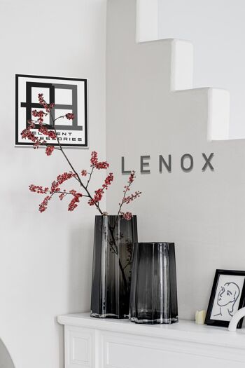 Vase en verre de luxe moderne, design belge élégant, LENOX 30 Gris 3