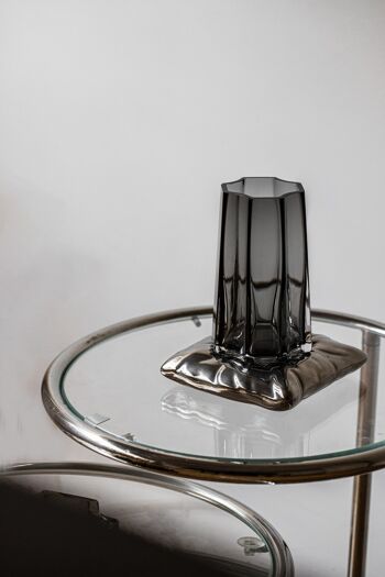 Vase en verre de luxe moderne, design belge élégant, LENOX 30 Gris 9