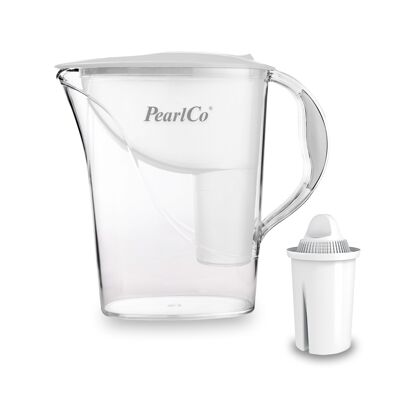 Filtro de agua PearlCo estándar clásico (blanco) con 1 cartucho de filtro