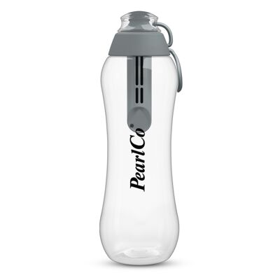 Drinking bottle with filter gray 0.5 liters