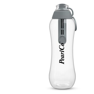Drinking bottle with filter gray 0.5 liters