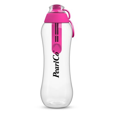 Drinking bottle with filter pink 0.5 liters