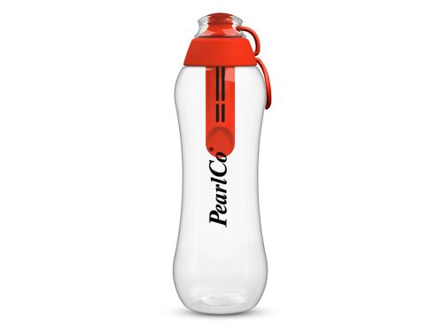 Trinkflasche mit Filter rot 0,5 Liter