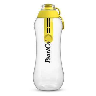 Botella para beber con filtro amarillo de 0,7 litros