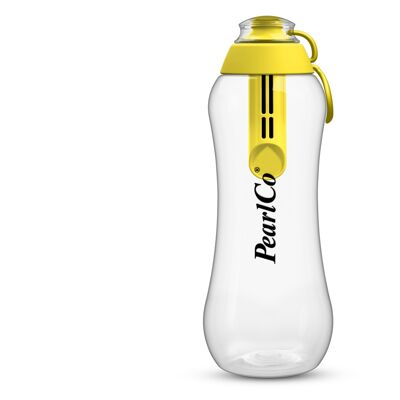 Botella para beber con filtro amarillo de 0,7 litros