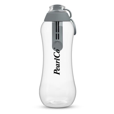 Drinking bottle with filter gray 0.7 liters