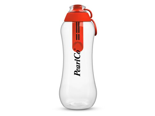 Trinkflasche mit Filter rot 0,7 Liter