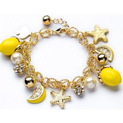 Bracelet Citron Etoile De Mer Simple Plage