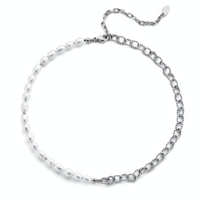 CO88 necklace half baroque pearls