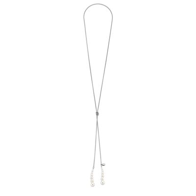 Collana CO88 con fili di perle barocche pendenti