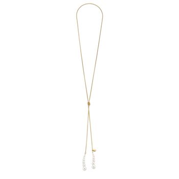 Collier CO88 avec pendentif cordons de perles baroques 2