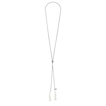 Collier CO88 avec pendentif cordons de perles baroques 3