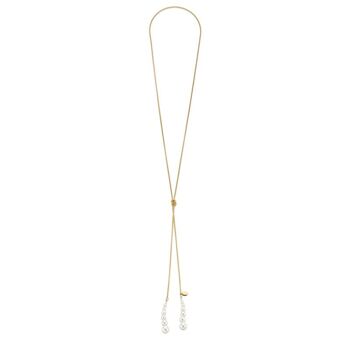Collier CO88 avec pendentif cordons de perles baroques 4