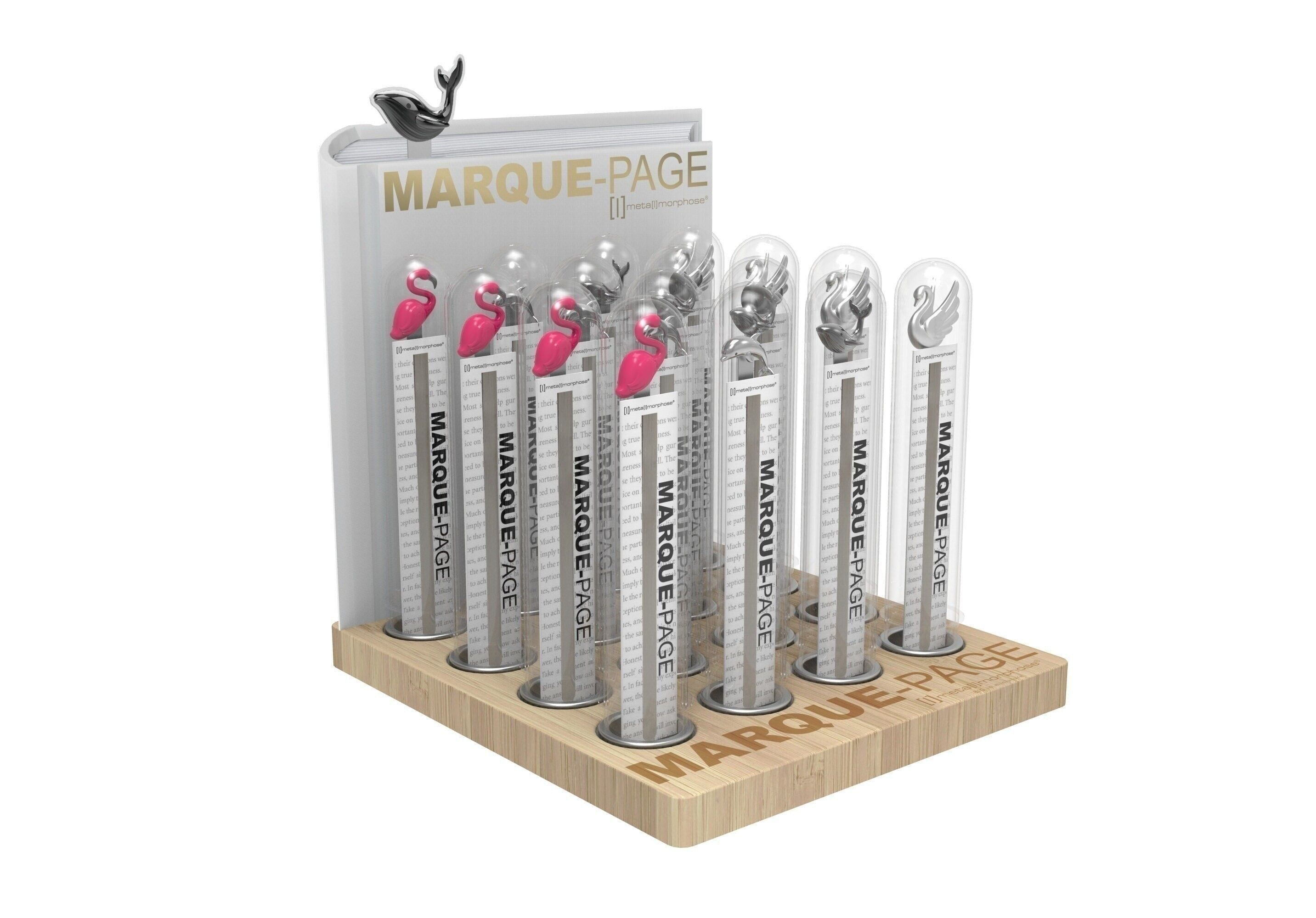 Installazione di 16 segnalibri assortimento 12 - Fenicotteri - Delfini - Balene - Cigni