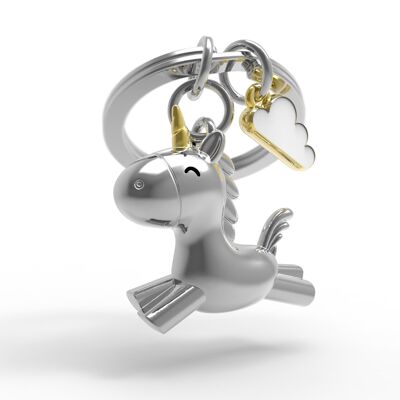 Unicorn and cloud keyring - METALMORPHOSE