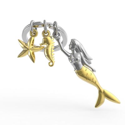 Schlüsselanhänger Meerjungfrau & ihre Muscheln - METALMORPHOSE