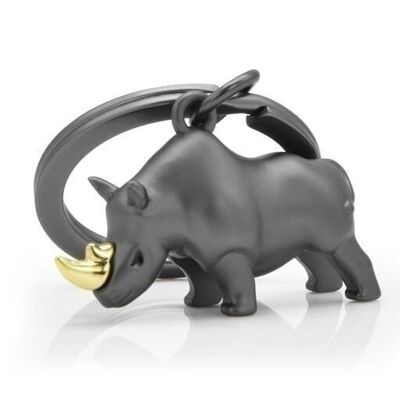 Porte-clés Rhinocéros noir - METALMORPHOSE