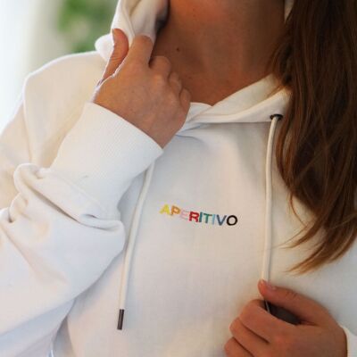 Aperitivo | Embroidered organic cotton women's hoodie