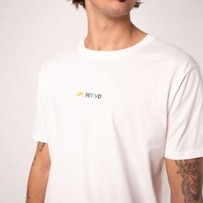 Aperitivo | T-shirt da uomo in cotone biologico ricamato