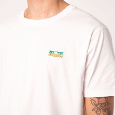 Beach Bar | Embroidered men's organic cotton t-shirt
