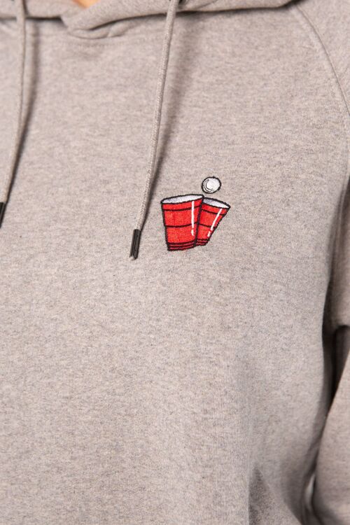 Beerpong | Bestickter Bio-Baumwoll Männer Hoodie