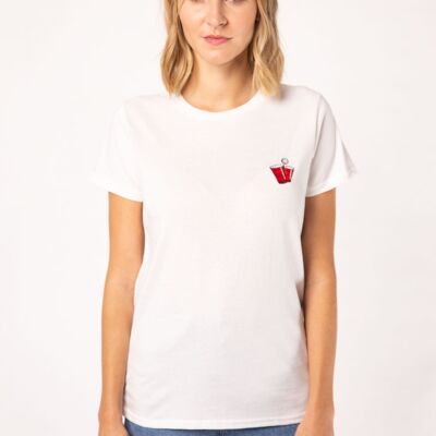 bière-pong | T-shirt coton bio femme brodé