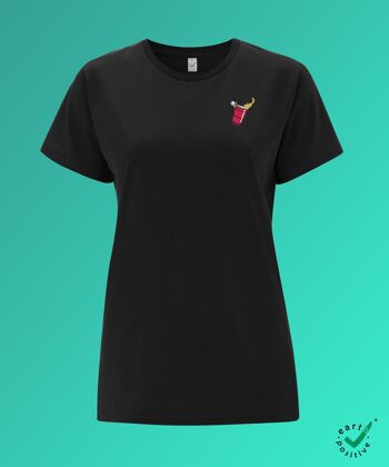 Bière Pong Edge Hit | T-shirt coton bio femme brodé 4