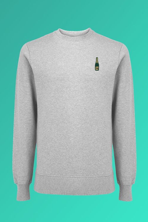 Champagner | Bestickter Bio-Baumwoll Männer Pullover