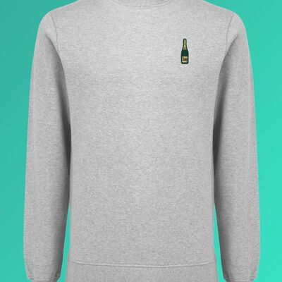 Champagner | Bestickter Bio-Baumwoll Männer Pullover